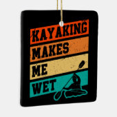 Funny Kayak Lover Kayaking Retro River Kayaker Keramikornament (Rechts)