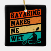 Funny Kayak Lover Kayaking Retro River Kayaker Keramikornament (Vorderseite)