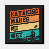 Funny Kayak Lover Kayaking Retro River Kayaker Magnet (Vorne)
