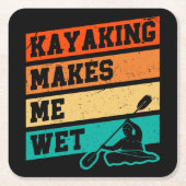 Funny Kayak Lover Kayaking Retro River Kayaker Rechteckiger Pappuntersetzer (Vorderseite)
