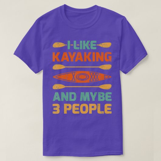 Funny Kayak Paddle Geschenk ich mag Kajak und viel T-Shirt (Design vorne)