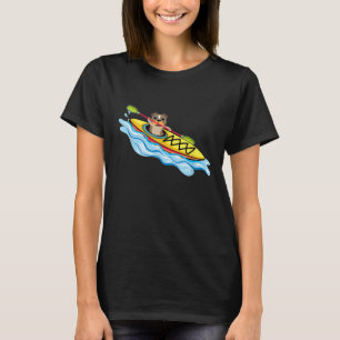Funny Kayak Pitbull T - Shirt Kayak Dog Buddy