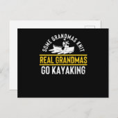 Funny Kayaker Einige Grannies stricken Real Postkarte (Vorne/Hinten)