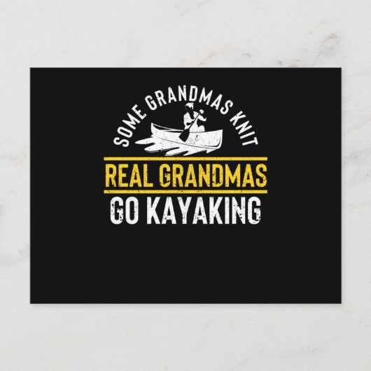 Funny Kayaker Einige Grannies stricken Real Postkarte (Vorderseite)