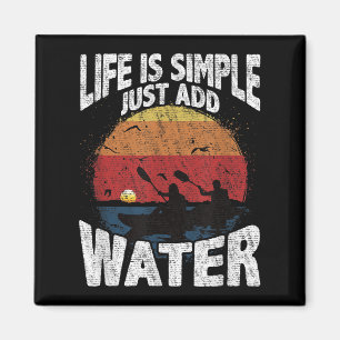 Funny Kayaking Graphic Sunset Watersports Fan Magnet