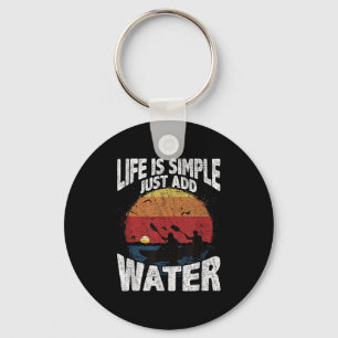 Funny Kayaking Graphic Sunset Watersports Fan Schlüsselanhänger