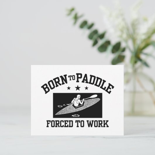 Funny Kayaking Postkarte (Stehend Vorderseite)