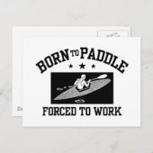Funny Kayaking Postkarte (Vorne/Hinten)