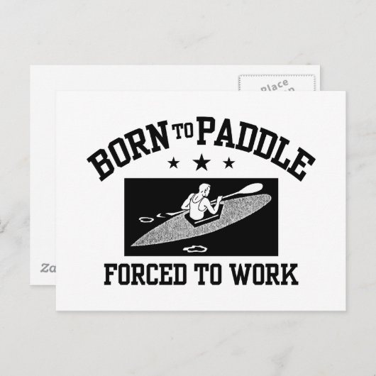 Funny Kayaking Postkarte (Vorne/Hinten)