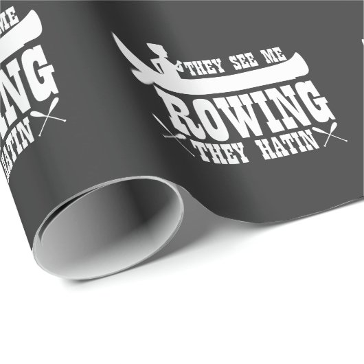 Funny Kayaking sie sehen mich rudern Geschenkpapier (Rolleneckpunkt)