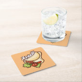 Funny Kebab Cartoon Design Paper Untersetzer (Vor Ort)