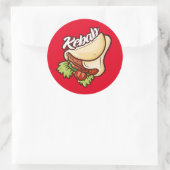 Funny Kebab Cartoon Design Sticker (Tasche)