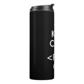 Funny keep calm and code on thermal travel tumbler thermosbecher (Nach links gedreht)