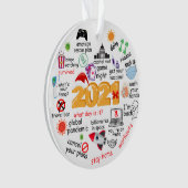 Funny Keepake 2021 im Jahr zur Erinnerung Ornament (Vorderseite)
