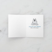 Funny Keeshond Hund Cartoon | Schneebällchen Feiertagskarte (Innenseite)