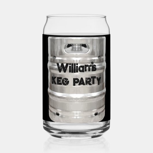 Funny Keg Party kann Trinkglas formen Dosenglas (Vorderseite)