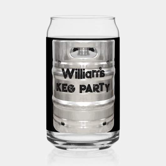 Funny Keg Party kann Trinkglas formen Dosenglas (Rückseite)