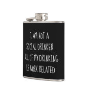 Funny kein sozialer Drink Spaß Flachmann (Links)