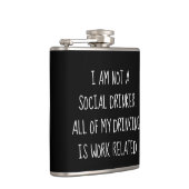 Funny kein sozialer Drink Spaß Flachmann (Rechts)