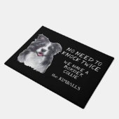 Funny keine Notwendigkeit, die Grenze zu klopfen C Fußmatte (Schrägansicht)