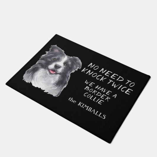 Funny keine Notwendigkeit, die Grenze zu klopfen C Fußmatte (Schrägansicht)