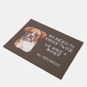 Funny Keine Notwendigkeit zu klopfen zweimal Boxer Fußmatte (Schrägansicht)