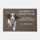 Funny Keine Notwendigkeit zu klopfen zweimal Sprin Fußmatte (Vorderseite)