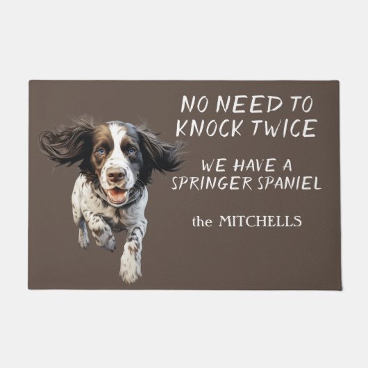 Funny Keine Notwendigkeit zu klopfen zweimal Sprin Fußmatte (Vorderseite)