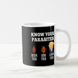 Funny kennen Ihre Parasiten gegen Trump Tick 2024 Kaffeetasse
