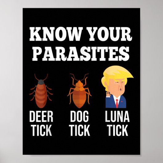 Funny kennen Ihre Parasiten gegen Trump Tick 2024  Poster (Vorne)