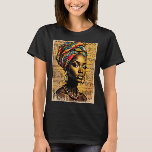 Funny Kente Cloth Head Wrap Afrikanische Amerikani T-Shirt