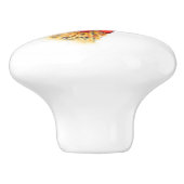 Funny Keramik Knoblauch mit überraschendem Rooster Keramikknauf (Seitenansicht)