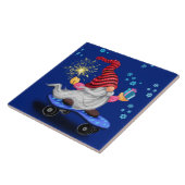 Funny Keramik Tile Niedlicher Skater Gnome mit Ges Fliese (Seite)