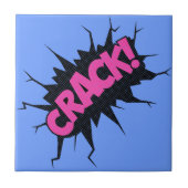 Funny Keramik Tile-Sprechblasen - Crack Fliese (Vorderseite)