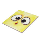 Funny Keramik Tile Überraschte Gelbe Hühneraugen Fliese (Seite)
