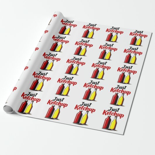 Funny Ketchup Bottle Grafik einfach Ketschup Geschenkpapier (Ungerollt)