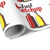 Funny Ketchup Bottle Grafik einfach Ketschup Geschenkpapier (Rolleneckpunkt)
