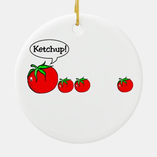 Funny Ketchup Joke Ornament (Hinten)