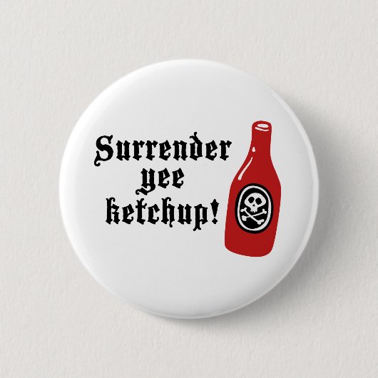 Funny Ketchup Pirate Button (Vorderseite)