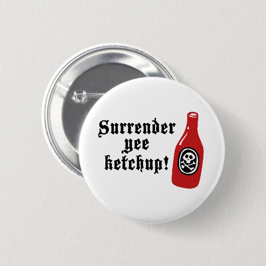 Funny Ketchup Pirate Button (Vorne & Hinten)