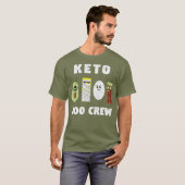 Funny Keto Boo Crew Square T-Shirt (Vorne ganz)