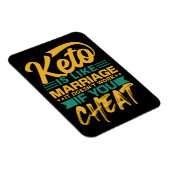 Funny Keto Diät Cheat Zitat Magnet (Rechte Seite)