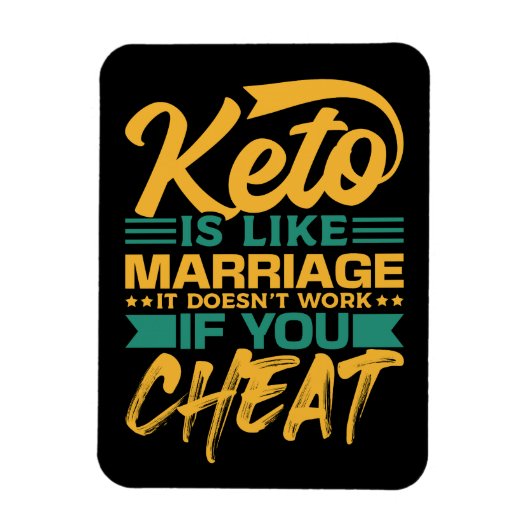 Funny Keto Diät Cheat Zitat Magnet (Vertikal)
