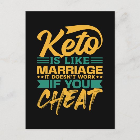 Funny Keto Diät Cheat Zitat Postkarte (Vorderseite)