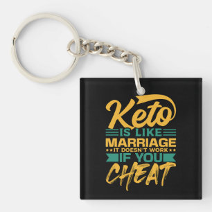 Funny Keto Diät Cheat Zitat Schlüsselanhänger