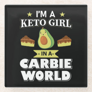 Funny Keto Girl Niedlich Ketogenese Avocado Glasuntersetzer