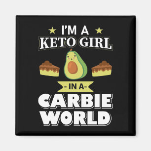 Funny Keto Girl Niedlich Ketogenese Avocado Magnet