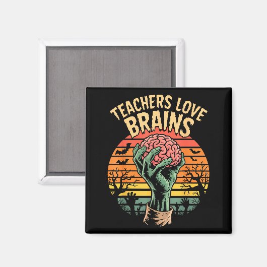 Funny Key Quote All Teachers Love Brains Cool Hall Magnet (Vorderseite/Rückseite)