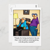 Funny "Keys to the Car" Postkarte "Spectickles" (Vorne/Hinten)