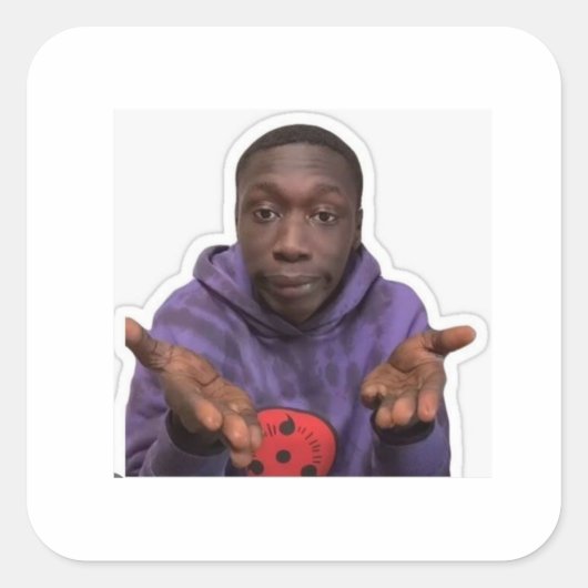 Funny Khaby Meme Vinyl Sticker (Vorderseite)